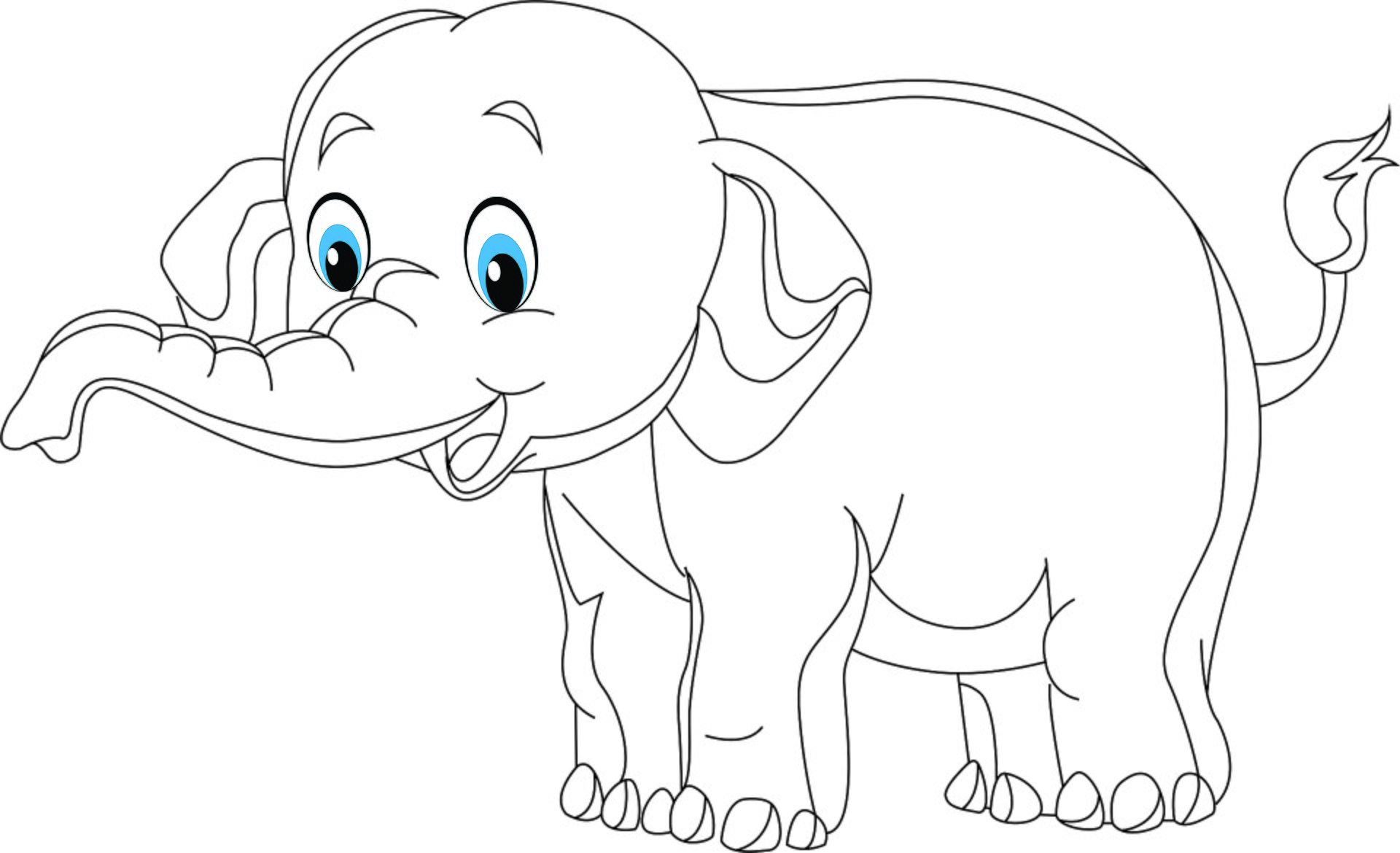 Coloriage d'un elephant decoratif